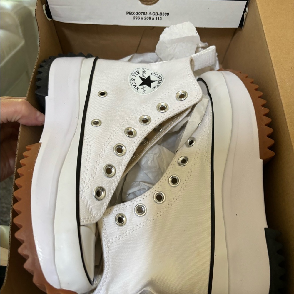 New Converse high top with wedge heel Euro size 35 Women’s 4.5 Men’s 3 Unisex